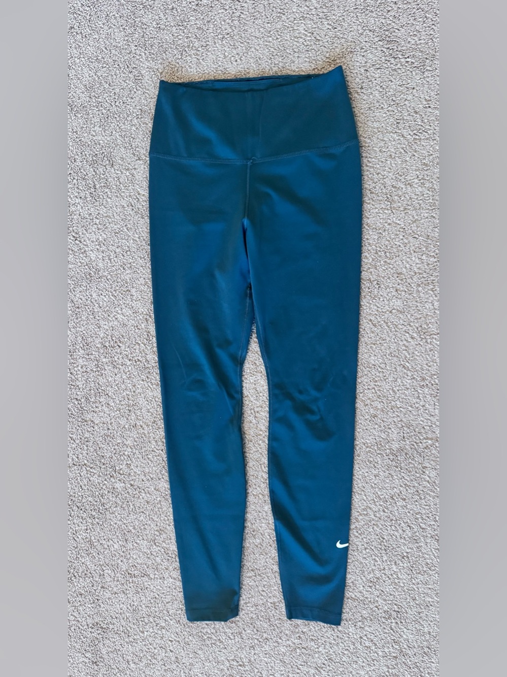 Nike Girls' Deep Teal High-Waist Athletic Leggings